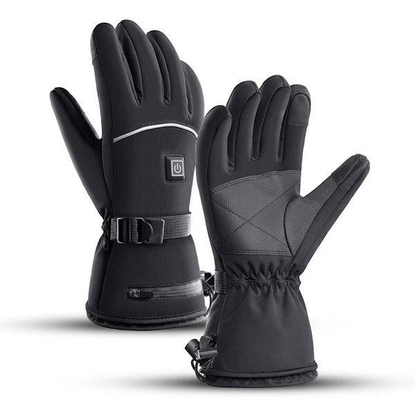 Rechargeable Heated Motorcycle Gloves - Waterproof, Touch Screen, Winter Thermal Ski Gloves