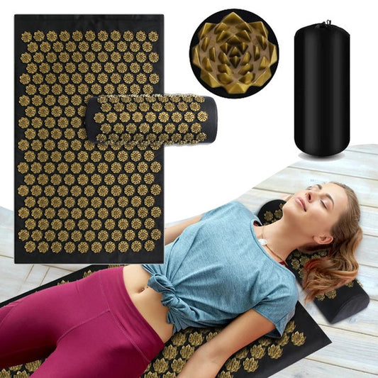 Acupressure Yoga Mat & Pillow Set – Kuznetsov's Spike Massage Cushion for Relaxation & Pain Relief