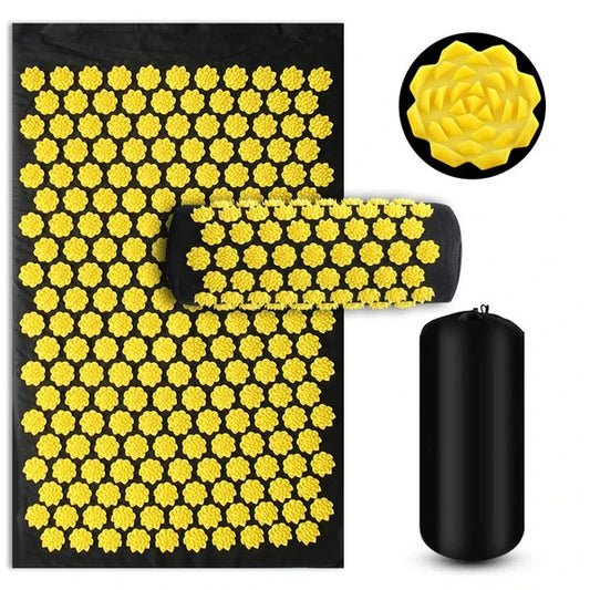 Acupressure Yoga Mat & Pillow Set – Kuznetsov's Spike Massage Cushion for Relaxation & Pain Relief