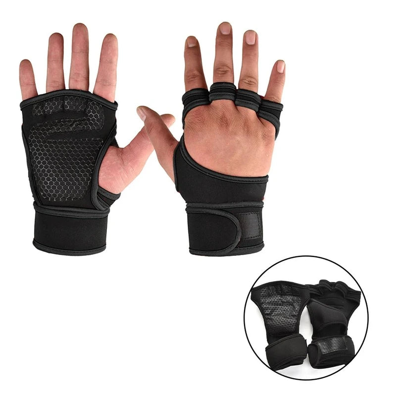 Unisex Training Sport Gloves, Fitness, Bodybuilding, Weightlifting, Gym Workout Gloves, Hand Wrist Palm Protection