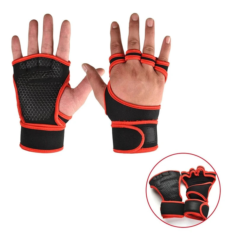 Unisex Training Sport Gloves, Fitness, Bodybuilding, Weightlifting, Gym Workout Gloves, Hand Wrist Palm Protection