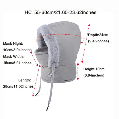 Knitting Breathable Winter Women's Balaclava Hat, Unisex Plush Balaclava, Warm Neck Scarf with Face Mask for Sports.