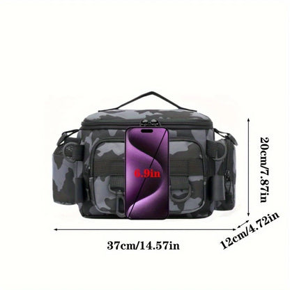 Canvas Waist Bag, Crossbody Shoulder Bag, Universal Travel Sports Bag, A Practical Fishing Gear Bag