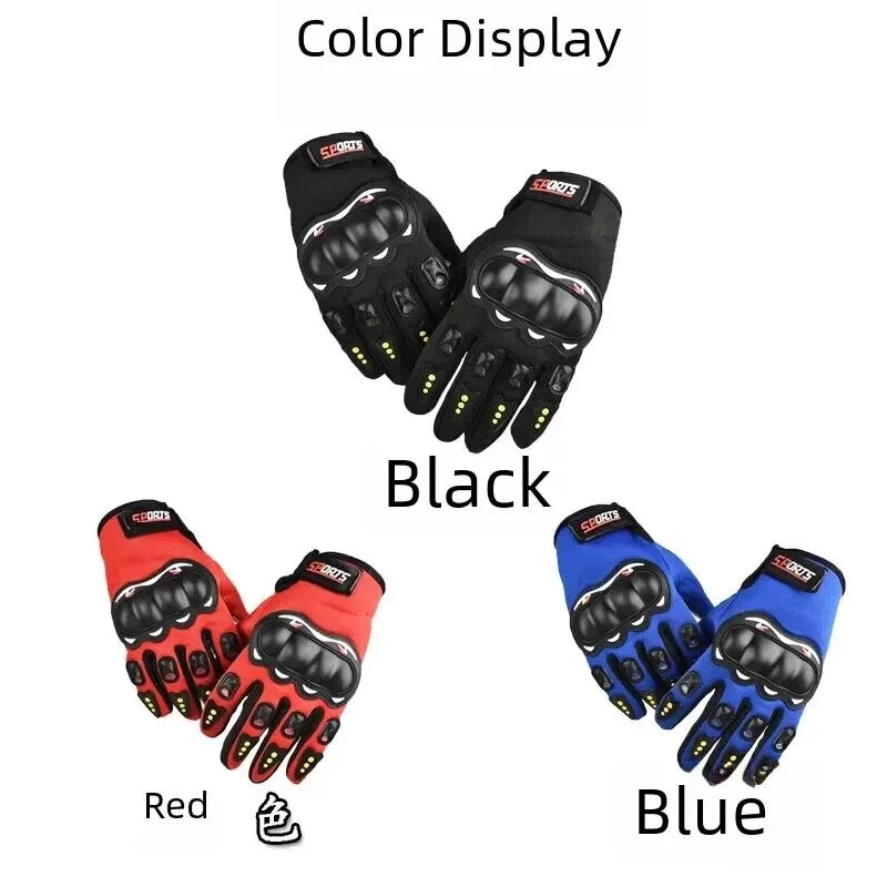 Men Full-Finger Motorcycle Gloves Touch Screen Compatible Anti-Fall Off-Road Cycling Protection Outdoor Sports Gear
